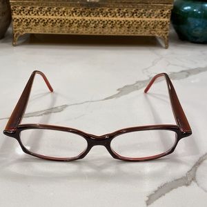 Volte Face - France - Rx - Red Eyeglass Frames - Luxury Parisian Eyewear - EUC
